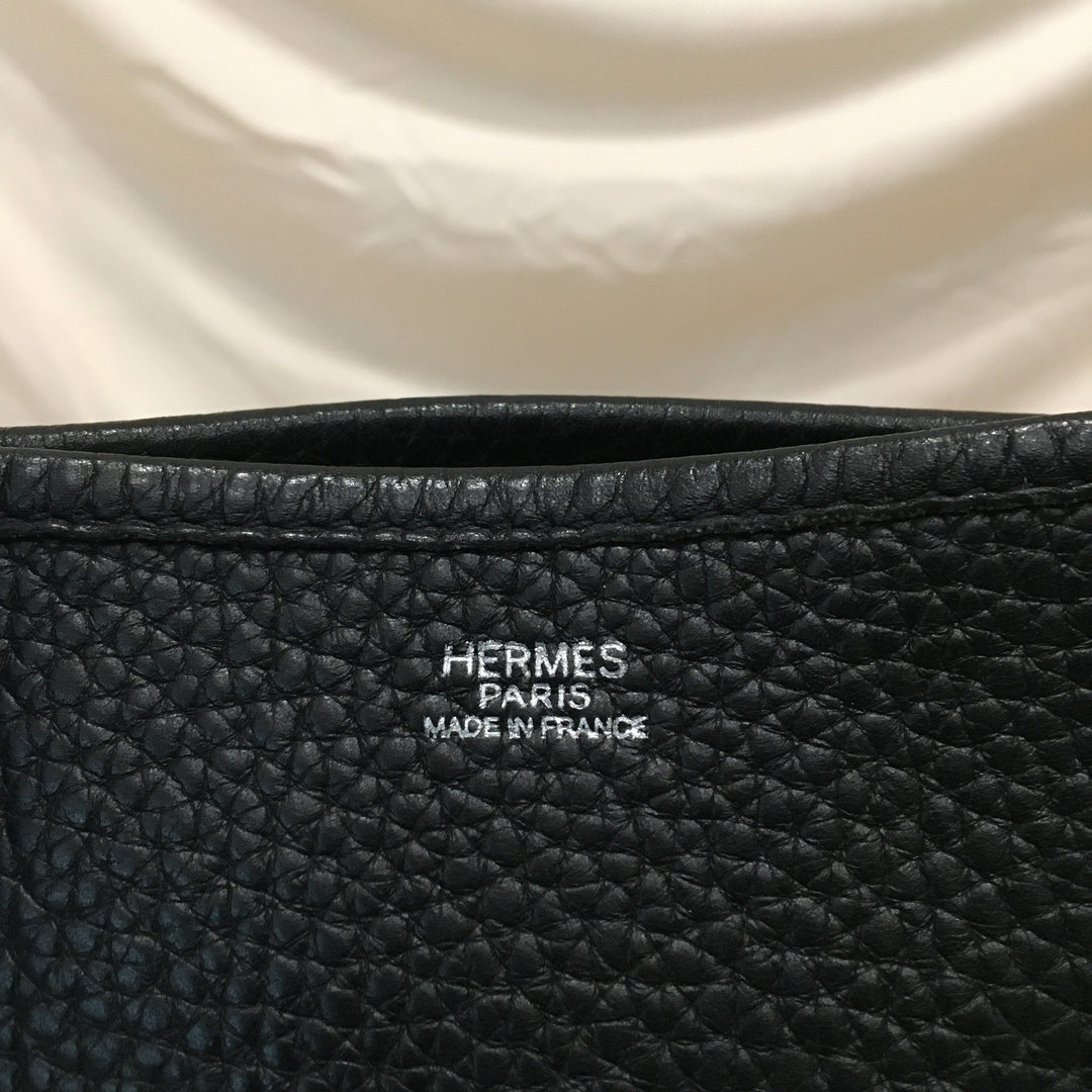 Top quality Hermes Black Leather Evelyne TGM Super Rare Size Crossbody Bag Sku# 71343