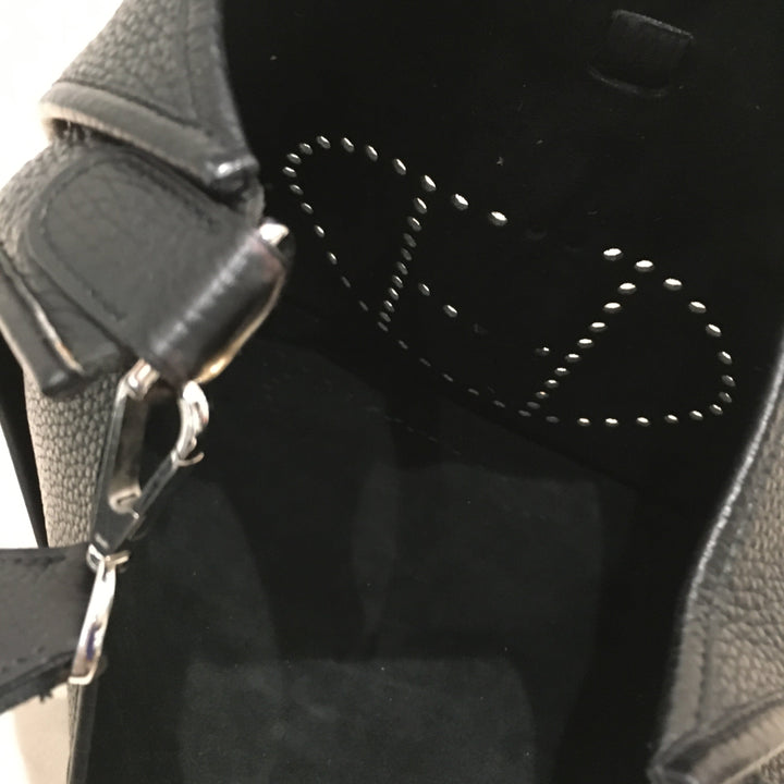 Top quality Hermes Black Leather Evelyne TGM Super Rare Size Crossbody Bag Sku# 71343