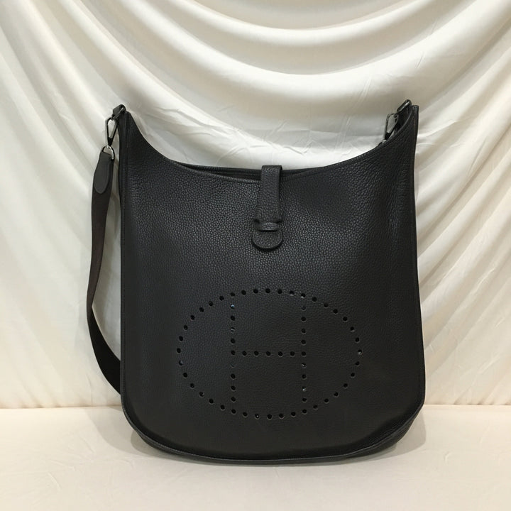 Top quality Hermes Dark Brown Leather Evelyne TGM Super Rare Size Crossbody Bag Sku# 71342