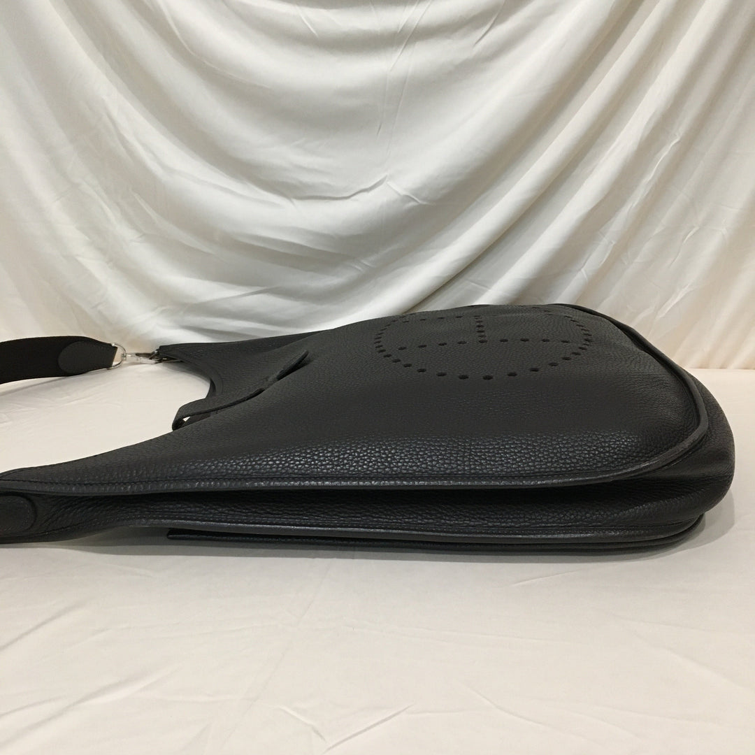 Top quality Hermes Dark Brown Leather Evelyne TGM Super Rare Size Crossbody Bag Sku# 71342