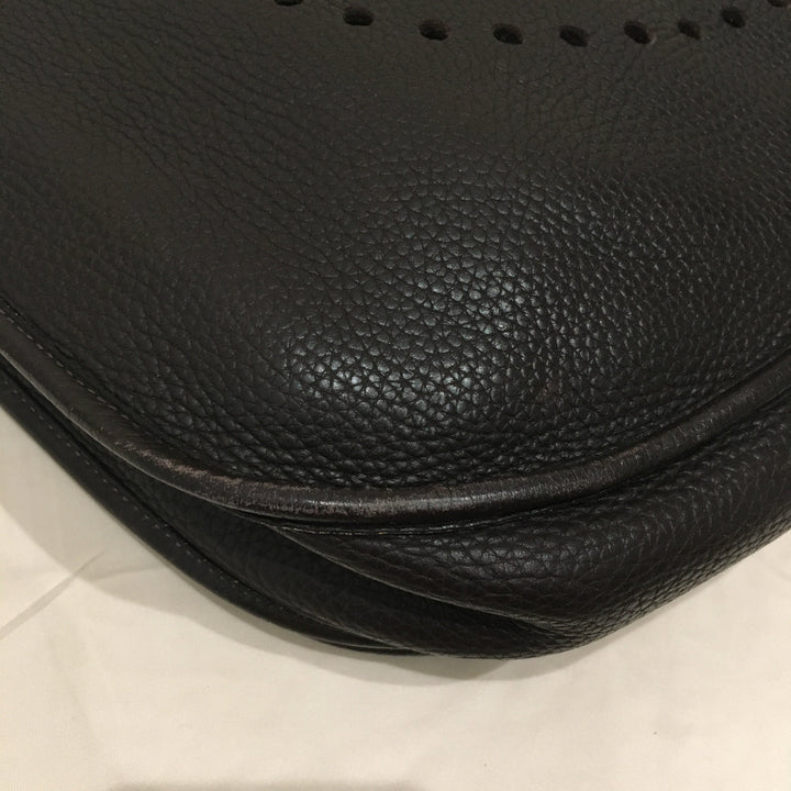 Top quality Hermes Dark Brown Leather Evelyne TGM Super Rare Size Crossbody Bag Sku# 71342