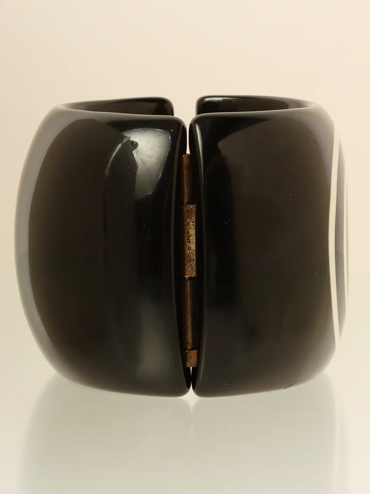 Chanel 2001 Made Cc Mark Bangle Black