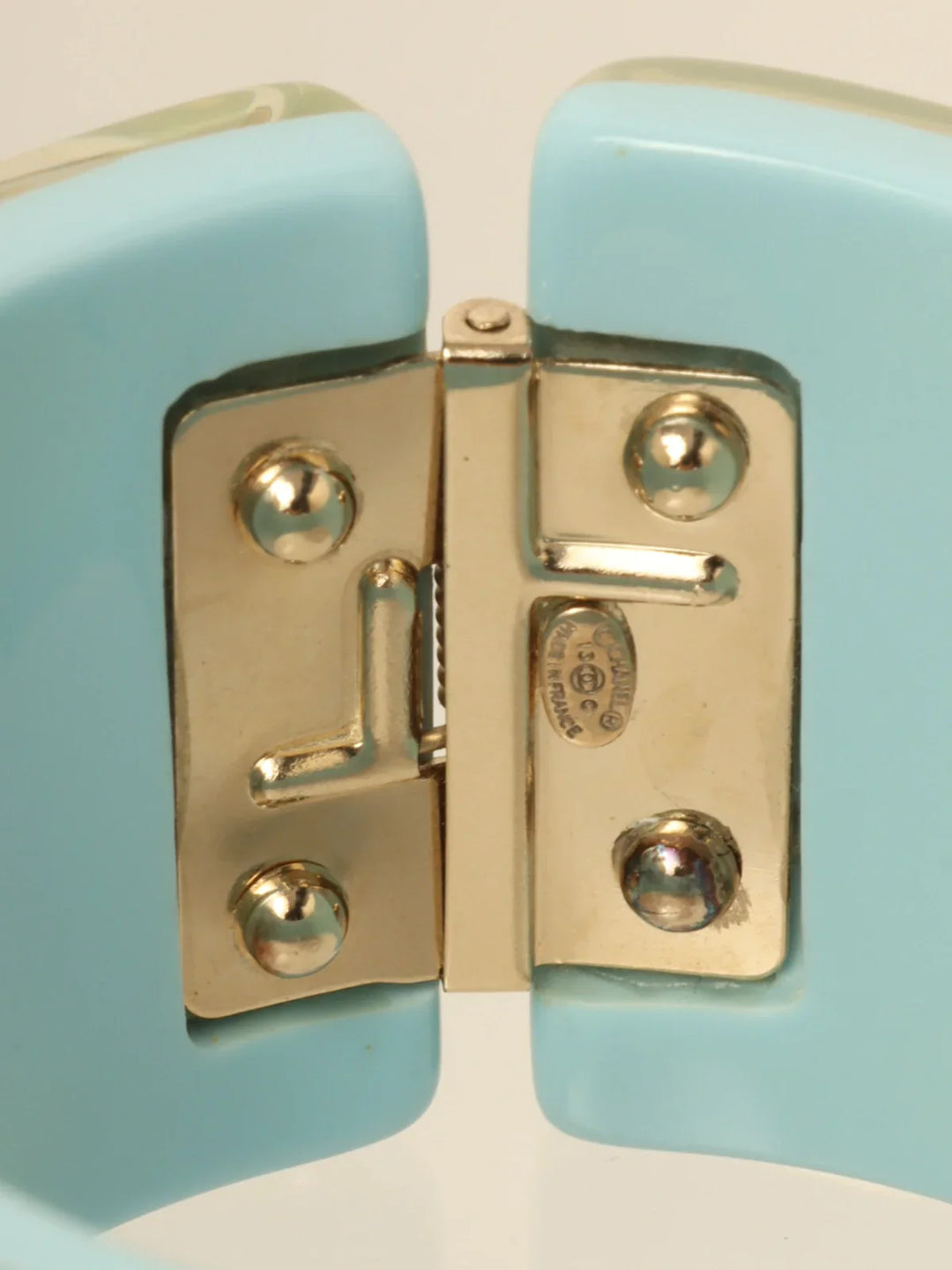Chanel 2013 Made Pearl Cc Mark Bangle Ice Blue