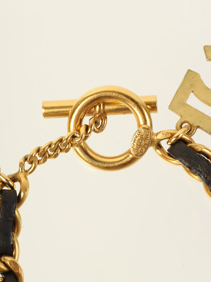 Chanel 1994 Made Multi Motif Charm Chain Bracelet Gold/Black