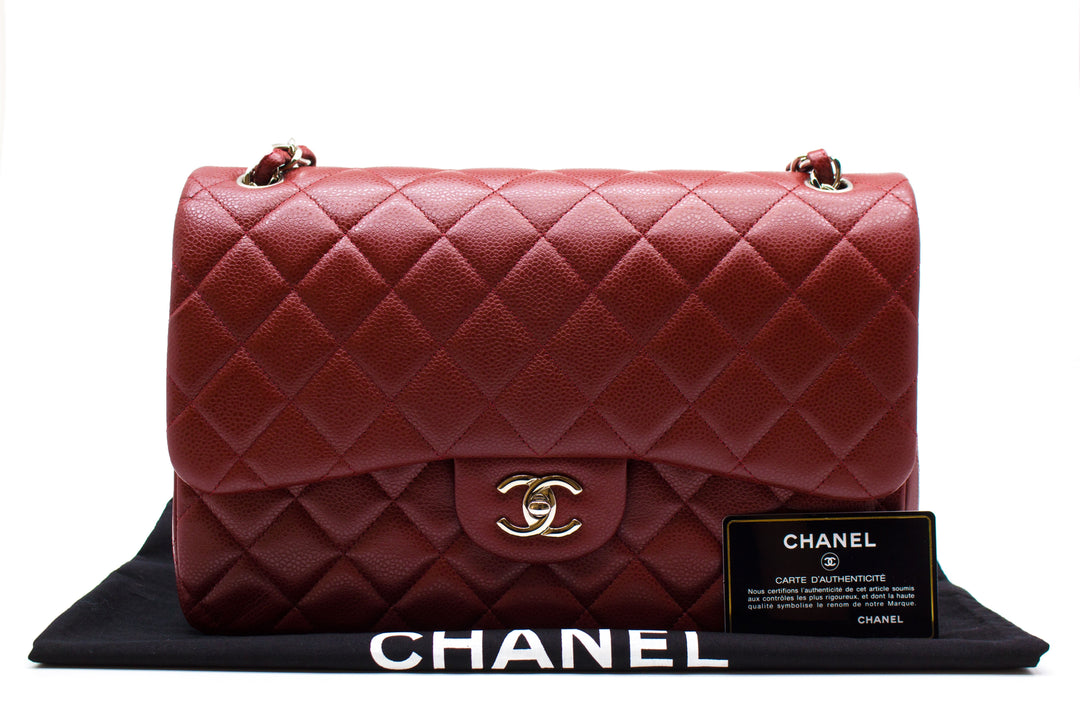 Top Quality Chanel A58600 Classic CC Red Caviar Jumbo Shoulder Bags Shw