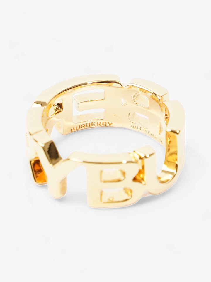 Burberry Logo Ring Gold Gold Plated 54
