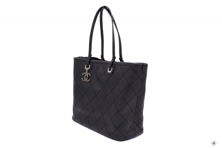 Top Quality Chanel A92212 CC Black Caviar Tote Bag Shw