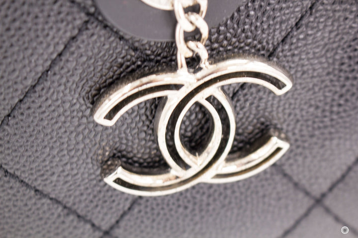 Top Quality Chanel A92212 CC Black Caviar Tote Bag Shw