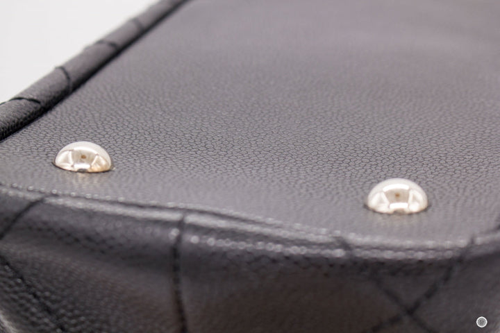 Top Quality Chanel A92212 CC Black Caviar Tote Bag Shw