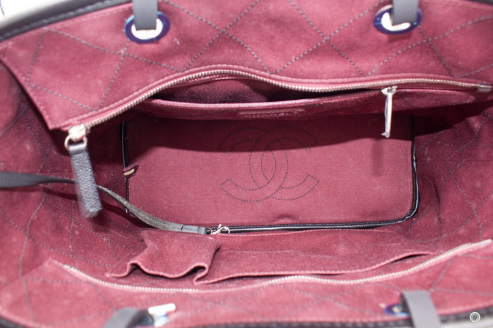 Top Quality Chanel A92212 CC Black Caviar Tote Bag Shw