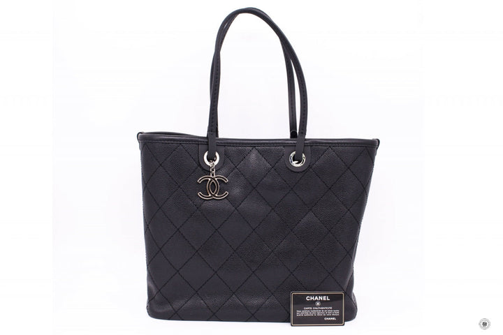 Top Quality Chanel A92212 CC Black Caviar Tote Bag Shw