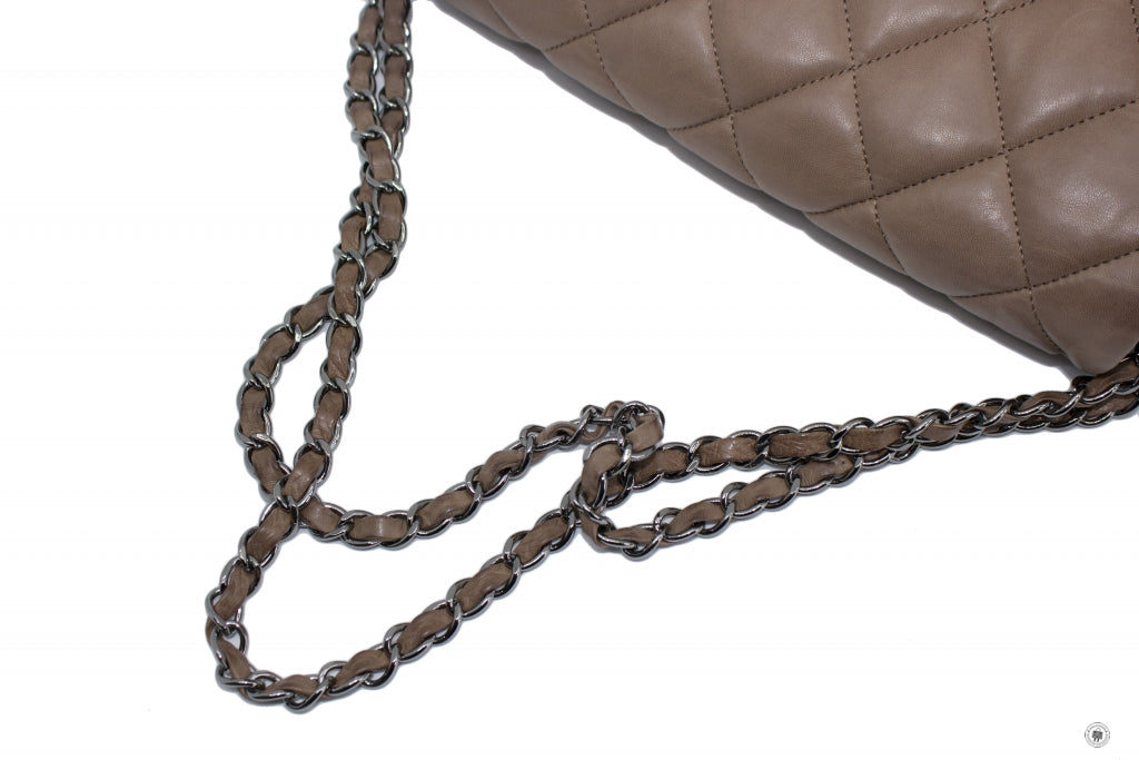 Top Quality Chanel A48634 Y04639 Quilted Flap  Taupe / 81344 Lambskin Shoulder Bags Shw