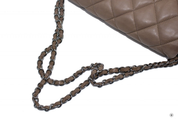 Top Quality Chanel A48634 Y04639 Quilted Flap  Taupe / 81344 Lambskin Shoulder Bags Shw