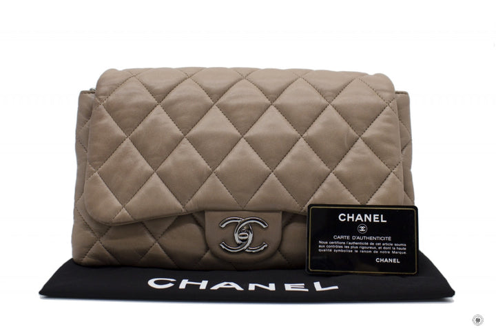Top Quality Chanel A48634 Y04639 Quilted Flap  Taupe / 81344 Lambskin Shoulder Bags Shw