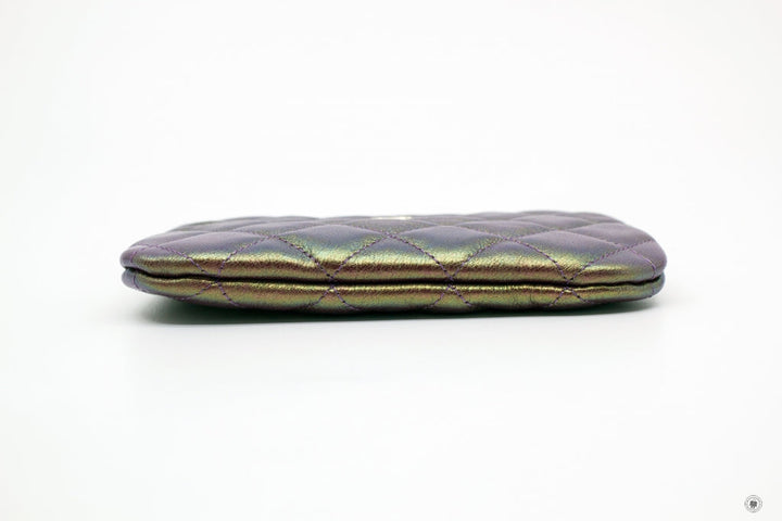 Top Quality Chanel A69253 CC Logo Iridescent Purple Lambskin Coin Purse