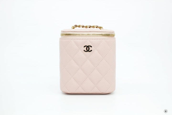 Top Quality Chanel AP1466Y33352 Small Vanity With Classic Chain Pink / NA116 Caviar Shoulder Bags Pbhw