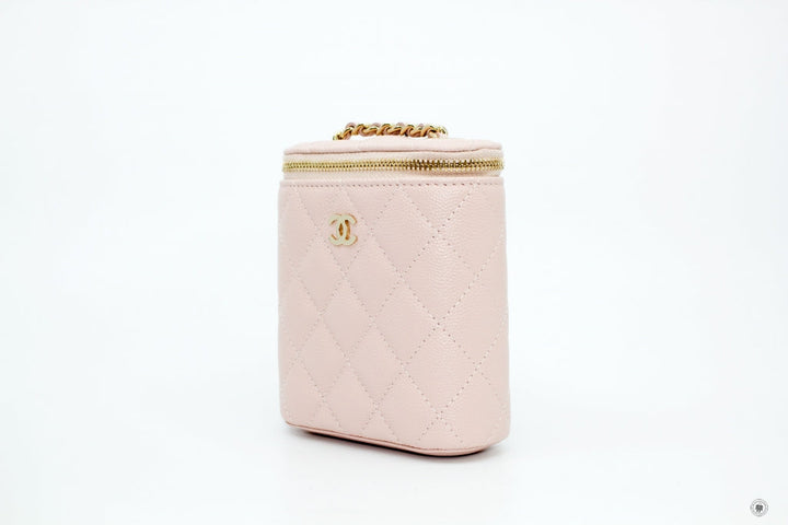 Top Quality Chanel AP1466Y33352 Small Vanity With Classic Chain Pink / NA116 Caviar Shoulder Bags Pbhw