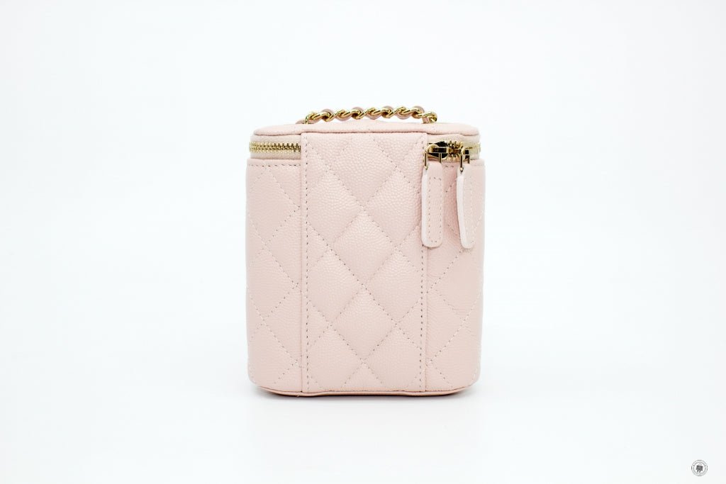 Top Quality Chanel AP1466Y33352 Small Vanity With Classic Chain Pink / NA116 Caviar Shoulder Bags Pbhw