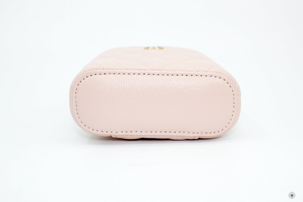 Top Quality Chanel AP1466Y33352 Small Vanity With Classic Chain Pink / NA116 Caviar Shoulder Bags Pbhw
