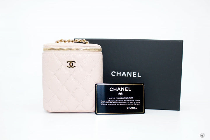 Top Quality Chanel AP1466Y33352 Small Vanity With Classic Chain Pink / NA116 Caviar Shoulder Bags Pbhw