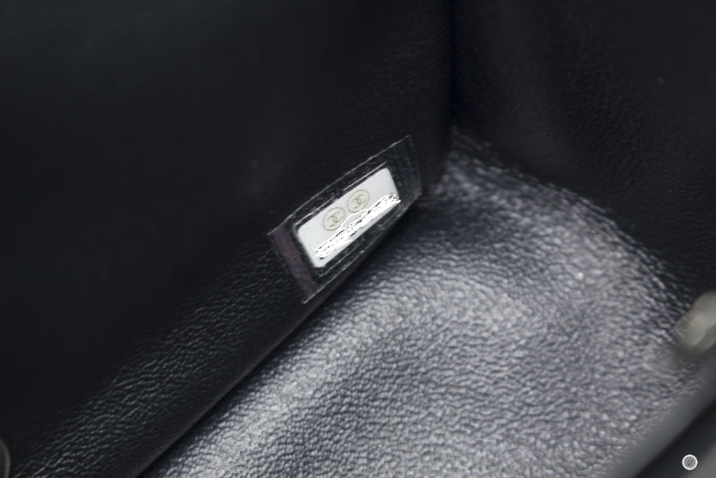 Top Quality Chanel A35200 Y60594 CC Chervon Mini Square Black / 94305 Lambskin 17CM Shoulder Bags Shw