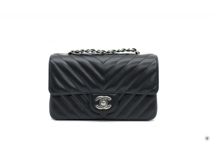 Top Quality Chanel A69900 Y60594 CC Chervon  Black / 94305 Lambskin 20CM Shoulder Bags Shw