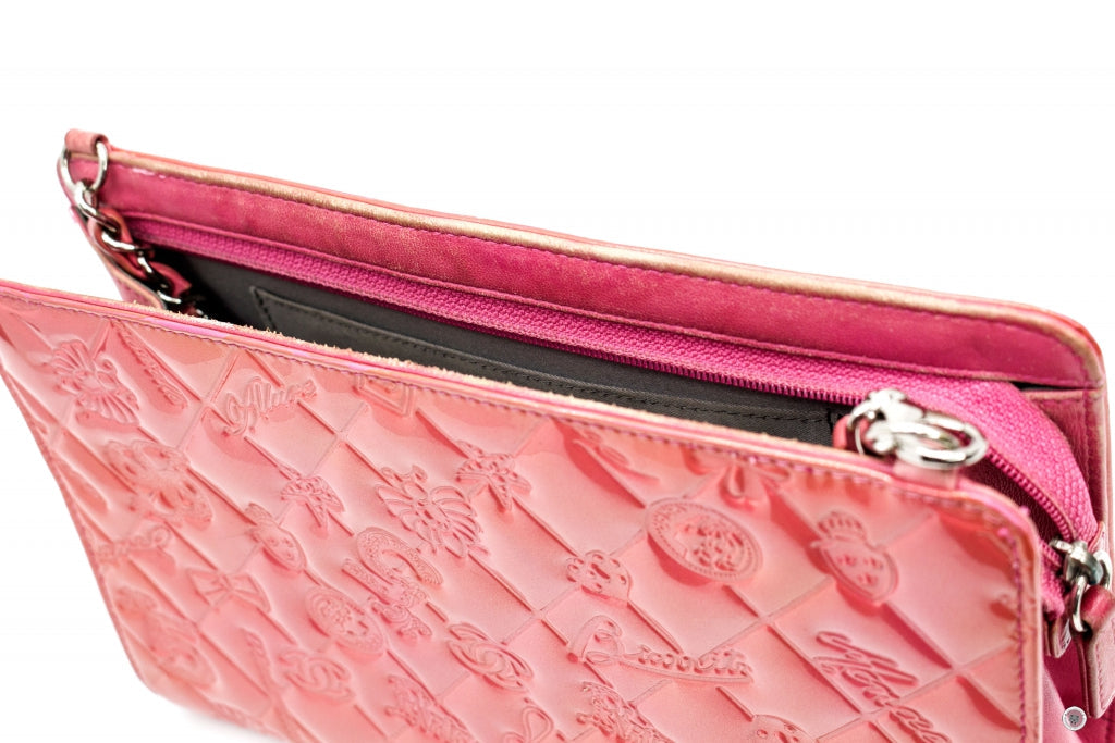 Top Quality Chanel Mademoiselle Monaco Biarritz Purse Pink Patent Shoulder Bags Shw