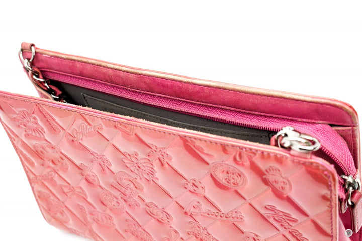 Top Quality Chanel Mademoiselle Monaco Biarritz Purse Pink Patent Shoulder Bags Shw