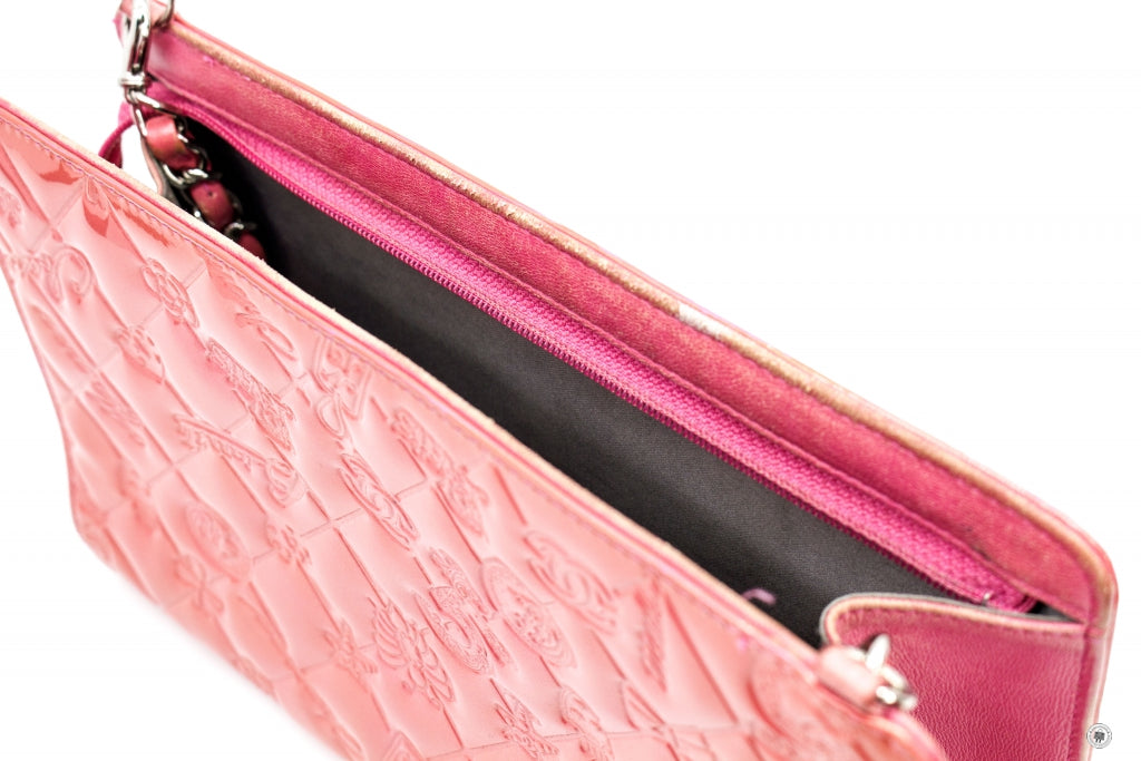 Top Quality Chanel Mademoiselle Monaco Biarritz Purse Pink Patent Shoulder Bags Shw
