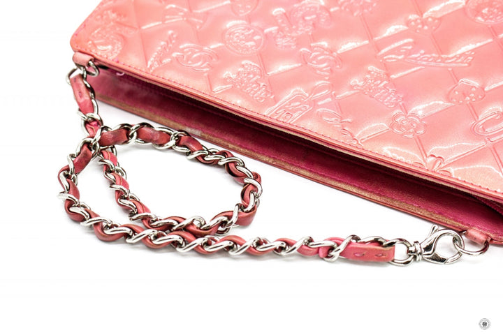 Top Quality Chanel Mademoiselle Monaco Biarritz Purse Pink Patent Shoulder Bags Shw