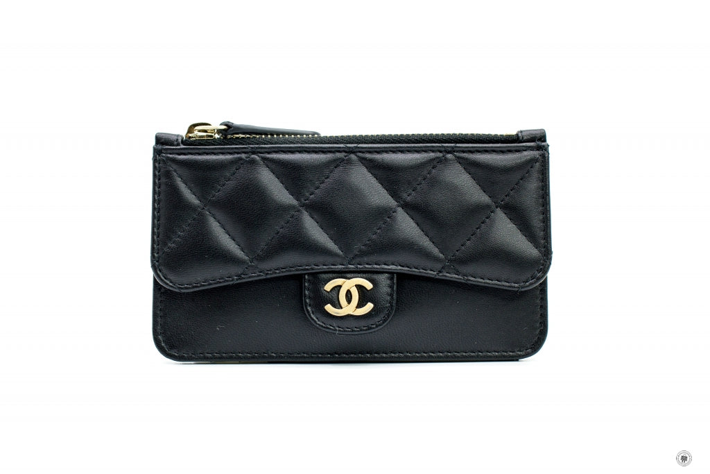 Top Quality Chanel AP0374Y0765 Zip Coin Purse Black / C3906 Lambskin Coin Purse Gbhw