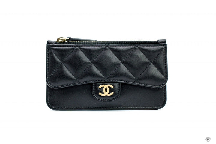 Top Quality Chanel AP0374Y0765 Zip Coin Purse Black / C3906 Lambskin Coin Purse Gbhw