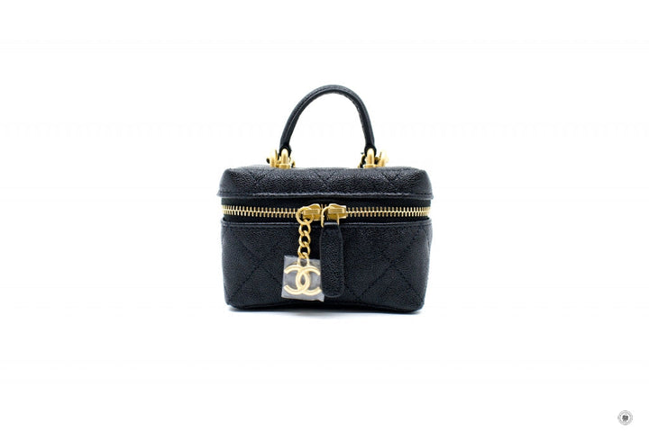 Top Quality Chanel AP2194 B05722 Small Vanity With Chain Black / 94305 Caviar Shoulder Bags Gbhw