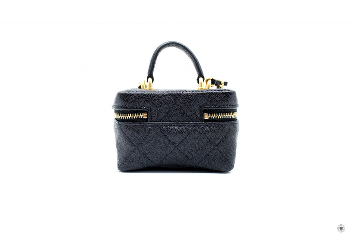 Top Quality Chanel AP2194 B05722 Small Vanity With Chain Black / 94305 Caviar Shoulder Bags Gbhw