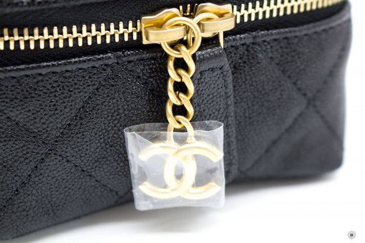 Top Quality Chanel AP2194 B05722 Small Vanity With Chain Black / 94305 Caviar Shoulder Bags Gbhw