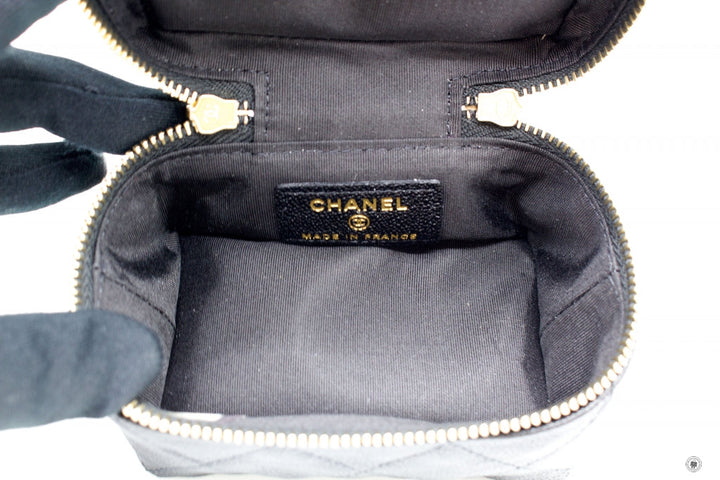 Top Quality Chanel AP2194 B05722 Small Vanity With Chain Black / 94305 Caviar Shoulder Bags Gbhw