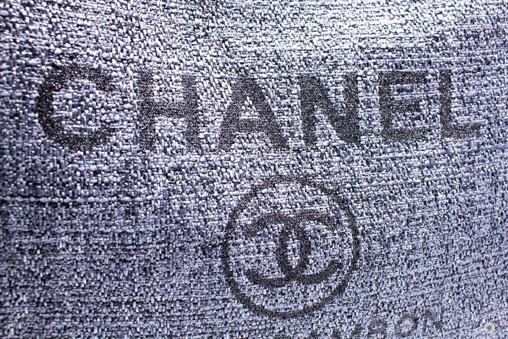Top Quality Chanel A67001 Y84118 Deauville Shopping Tote Black / 94305 Fabric Tote Bag Pbhw