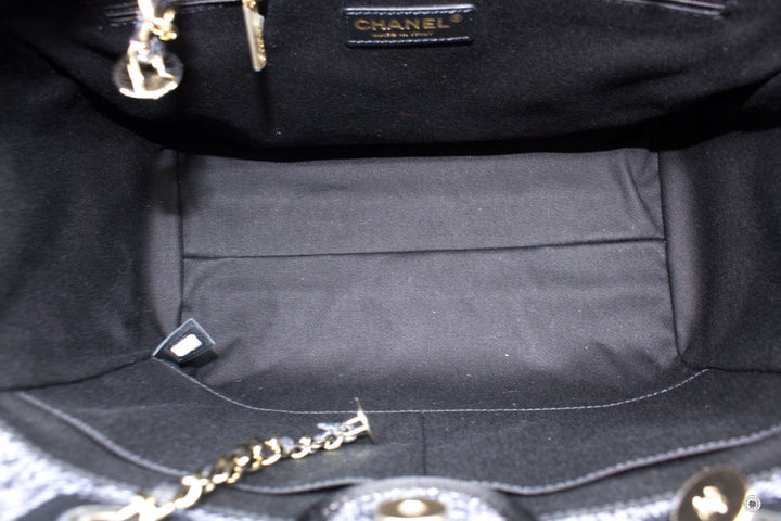 Top Quality Chanel A67001 Y84118 Deauville Shopping Tote Black / 94305 Fabric Tote Bag Pbhw