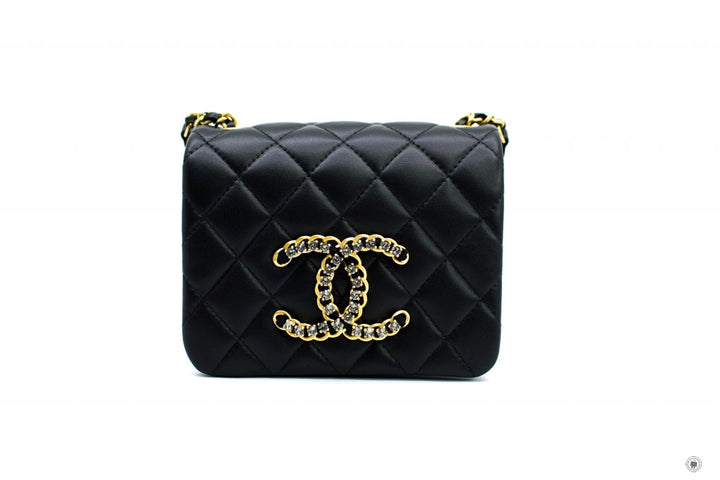 Top Quality Chanel AS2599B05828 Mini Flap Bag Black / 94305 Lambskin Shoulder Bags Gbhw