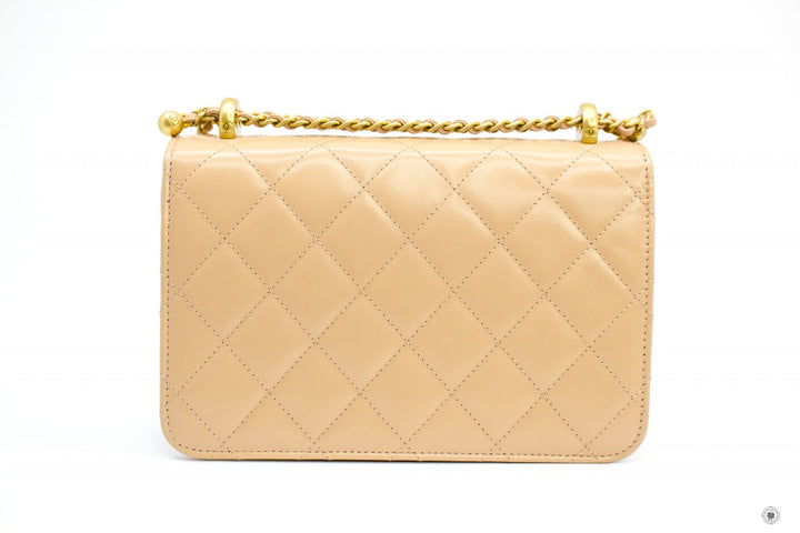 Top Quality Chanel AS2649B05973 Small Flap Bag Beige / NC632 Calfskin Shoulder Bags Gbhw