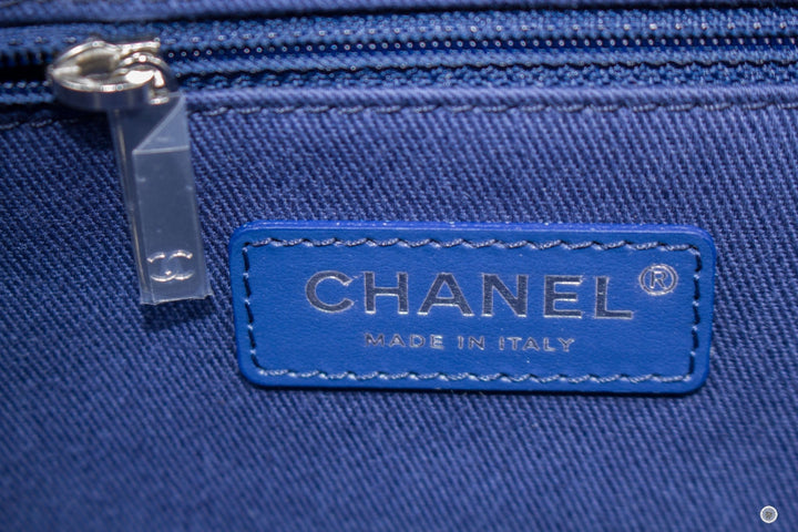 Top Quality Chanel A69941 B06387 NE267 Deauville Shopping Tote Mixed Fibers Fabric Tote B Blue / NE267 Fabric Tote Bag Shw