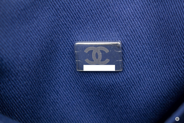 Top Quality Chanel A69941 B06387 NE267 Deauville Shopping Tote Mixed Fibers Fabric Tote B Blue / NE267 Fabric Tote Bag Shw