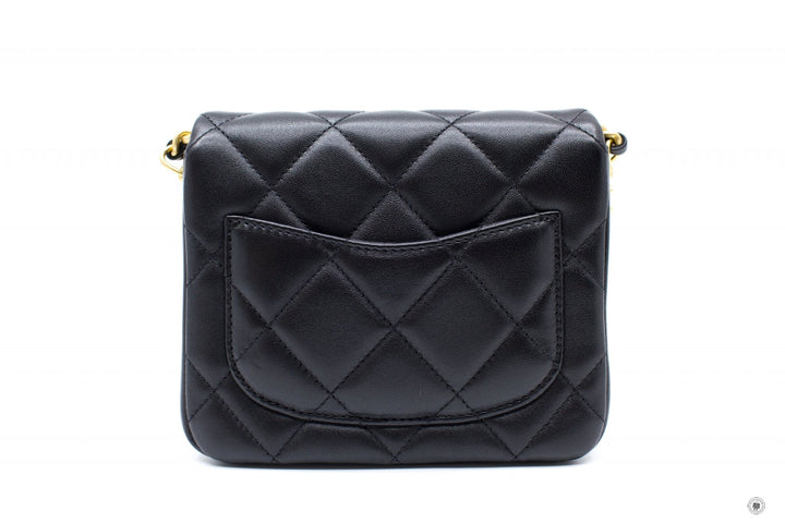 Top Quality Chanel AS2733 B06356 CC Logo Flap Bag Black / 94305 Calfskin Shoulder Bags Gbhw