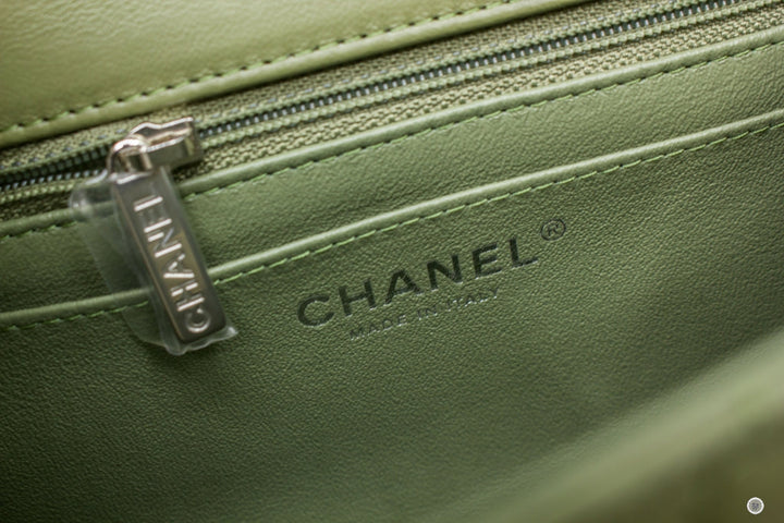 Top Quality Chanel A35200 Y01480 Classic Mini Square Avocado / ND356 Lambskin 17CM Shoulder Bags Shw