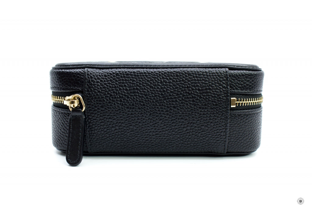 Top Quality Chanel A84452 Y06542 CC Filigree Vanity Clutch With Chain Black / 94305 Caviar Shoulder Bags Ghw