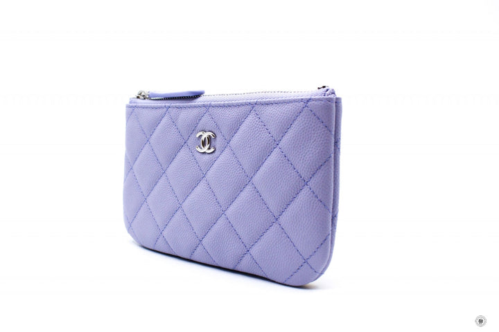 Top Quality Chanel Classic Mini Pouch Lt. Purple / NF289 Caviar Pouch Shw