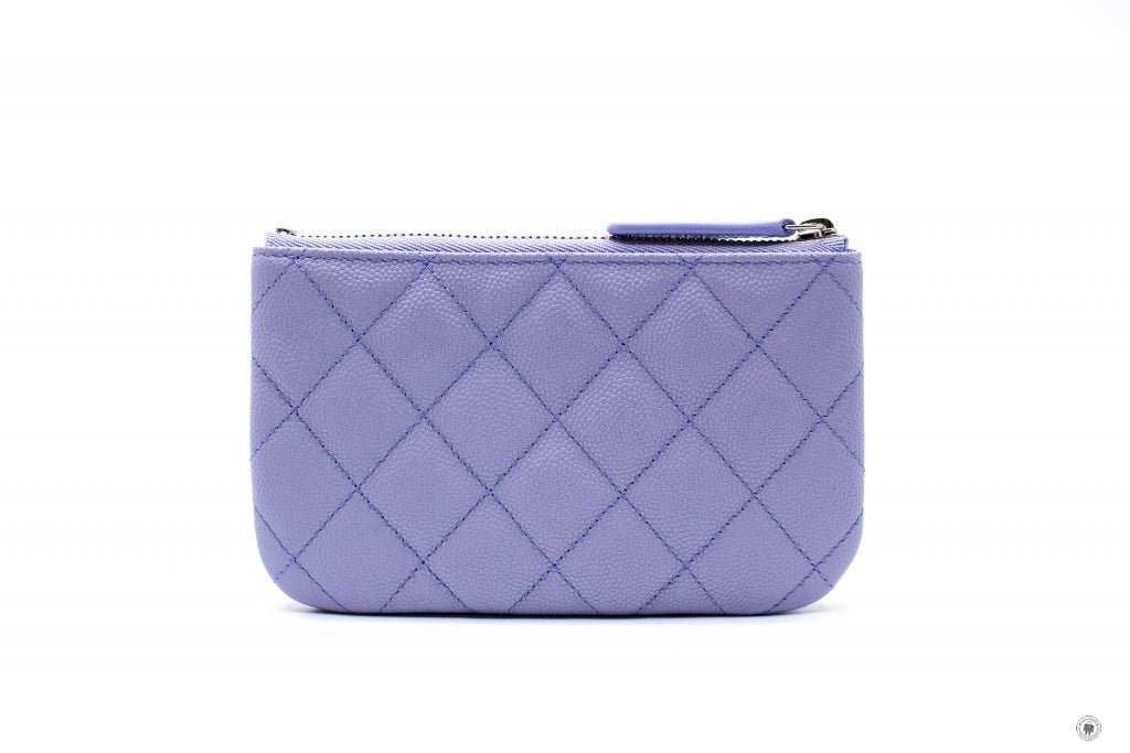 Top Quality Chanel Classic Mini Pouch Lt. Purple / NF289 Caviar Pouch Shw