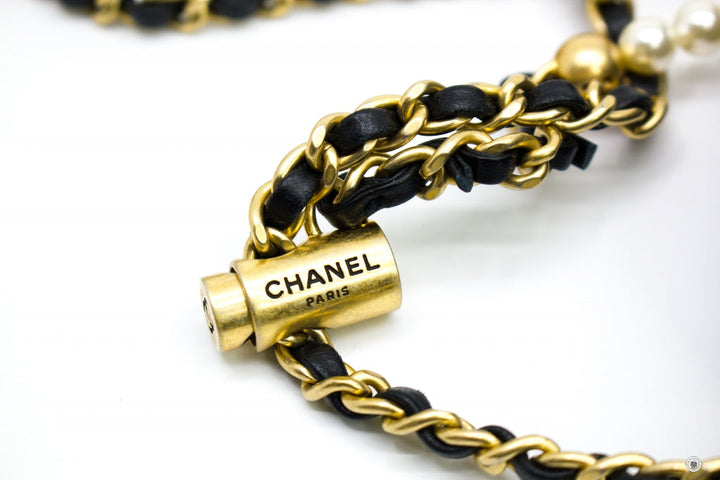 Top Quality Chanel AS2855B06895 Mini Flap Bag With Pearl Chain Version Black / 94305 Calfskin 19CM Shoulder Bags Gbhw