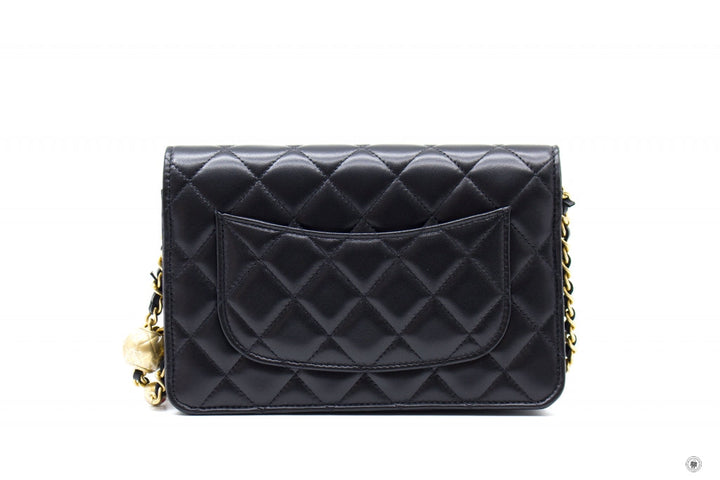 Top Quality Chanel AP1450B02916 Wallet ON Chain WOC With Golden Pearl Crush Black / 94305 Lambskin Shoulder Bags Ghw