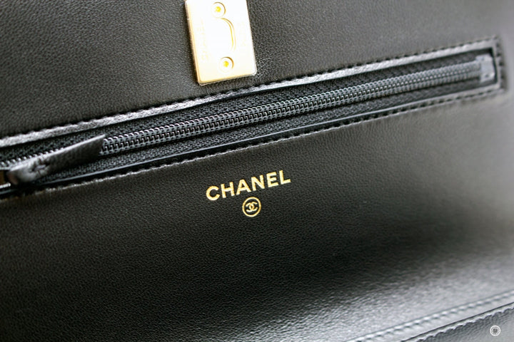 Top Quality Chanel AP1450B02916 Wallet ON Chain WOC With Golden Pearl Crush Black / 94305 Lambskin Shoulder Bags Ghw